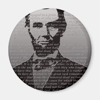 Abraham Lincoln Gettysburg Adres Magneet