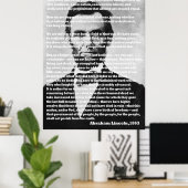 Abraham Lincoln Gettysburg Adres Portret Poster (Thuiskantoor)
