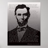 Abraham Lincoln Gettysburg Adres Portret Poster (Voorkant)