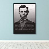 Abraham Lincoln Gettysburg Adres Portret Print (Insitu (Houten vloer))