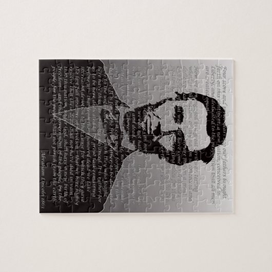 Abraham Lincoln & Gettysburg Adres Puzzle Legpuzzel (Horizontaal)