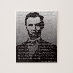 Abraham Lincoln & Gettysburg Adres Puzzle Legpuzzel