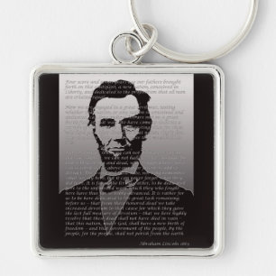 Abraham Lincoln Gettysburg Adres Sleutelhanger