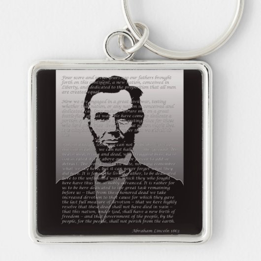 Abraham Lincoln Gettysburg Adres Sleutelhanger (Voorkant)