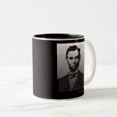Abraham Lincoln Gettysburg Adres Tweekleurige Koffiemok (Voorkant rechts)
