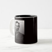 Abraham Lincoln Gettysburg Adres Tweekleurige Koffiemok (Voorkant links)
