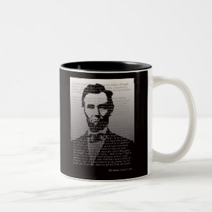 Abraham Lincoln Gettysburg Adres Tweekleurige Koffiemok