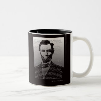 Abraham Lincoln Gettysburg Adres Tweekleurige Koffiemok