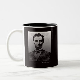 Abraham Lincoln Gettysburg Adres Tweekleurige Koffiemok