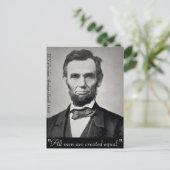 Abraham Lincoln Gettysburg Portret Briefkaart (Staand voorkant)