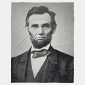 Abraham Lincoln Gettysburg Portret Fleece Deken (Voorkant)