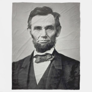 Abraham Lincoln Gettysburg Portret Fleece Deken