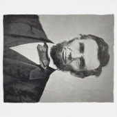 Abraham Lincoln Gettysburg Portret Fleece Deken (Voorkant (Horizontaal))