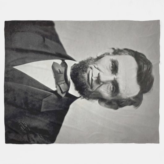 Abraham Lincoln Gettysburg Portret Fleece Deken (Voorkant (Horizontaal))