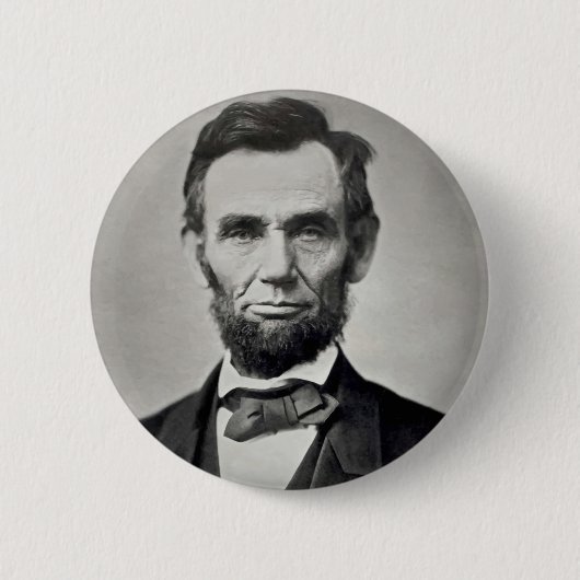 Abraham Lincoln Gettysburg Portret Ronde Button 5,7 Cm (Voorkant)
