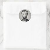 Abraham Lincoln Gettysburg Portret Ronde Sticker (Tas)