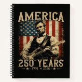 Abraham Lincoln Gitaar spelend 4 juli Notitieboek (Voorkant)
