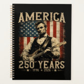 Abraham Lincoln Gitaar spelend 4 juli Planner (Voorkant)