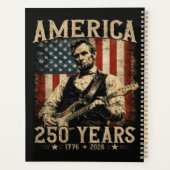 Abraham Lincoln Gitaar spelend 4 juli Planner (Achterkant)