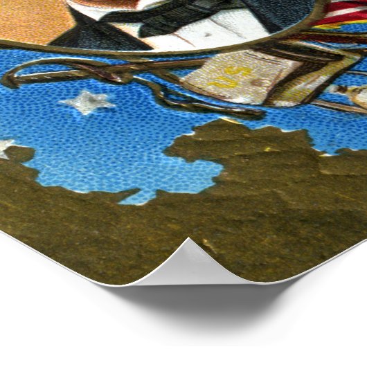 Abraham Lincoln Giving Gettysburg Adres Poster (Hoek)