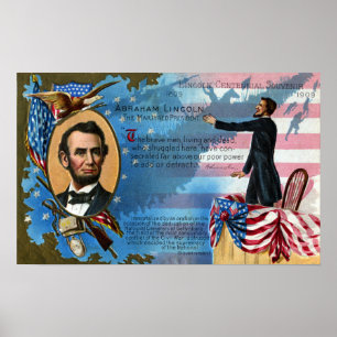 Abraham Lincoln Giving Gettysburg Adres Poster