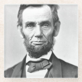 Abraham Lincoln Glazen Onderzetter