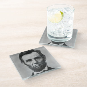 Abraham Lincoln Glazen Onderzetter