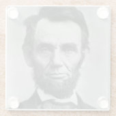Abraham Lincoln Glazen Onderzetter (Achterkant)