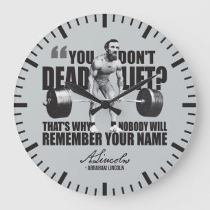Abraham Lincoln Gym Humor - Deadlift Grote Klok