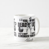 Abraham Lincoln Gym Humor - Deadlift Koffiemok (Voorkant rechts)