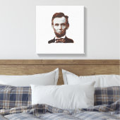 Abraham Lincoln handgeschilderd door Mark Elsen Canvas Afdruk (Insitu (Slaapkamer))