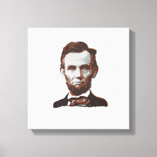 Abraham Lincoln handgeschilderd door Mark Elsen Canvas Afdruk
