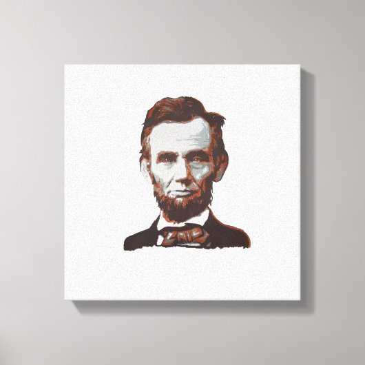 Abraham Lincoln handgeschilderd door Mark Elsen Canvas Afdruk (Voorkant)