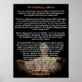Abraham Lincoln - Het adres van Gettysburg Poster (Voorkant)