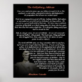 Abraham Lincoln - Het adres van Gettysburg Poster (Voorkant)