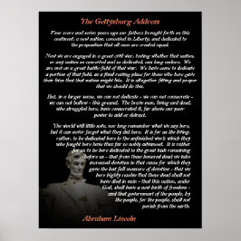 Abraham Lincoln - Het adres van Gettysburg Poster