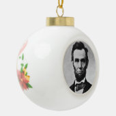 Abraham Lincoln, het zestiende President van Ameri Keramische Bal Ornament (Links)