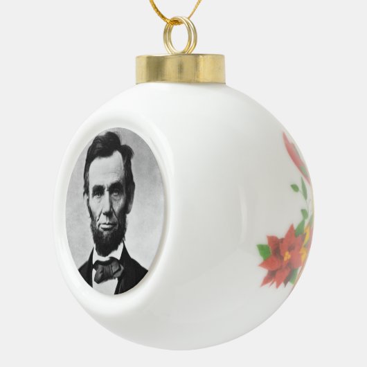 Abraham Lincoln, het zestiende President van Ameri Keramische Bal Ornament (Rechts)