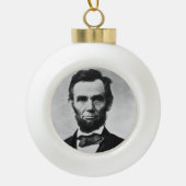 Abraham Lincoln, het zestiende President van Ameri Keramische Bal Ornament (Voorkant)