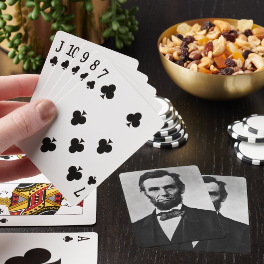 Abraham Lincoln, het zestiende President van Ameri Pokerkaarten (Insitu)