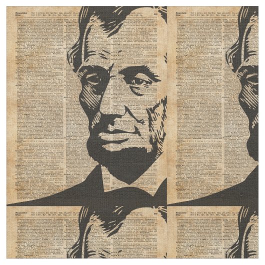 Abraham Lincoln Historische dictionary Art Stof (Close Up)