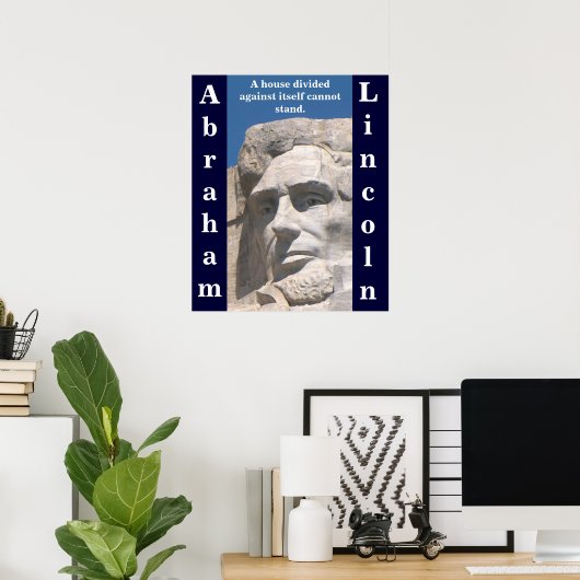Abraham Lincoln House Divided Poster (Thuiskantoor)
