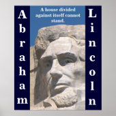 Abraham Lincoln House Divided Poster (Voorkant)