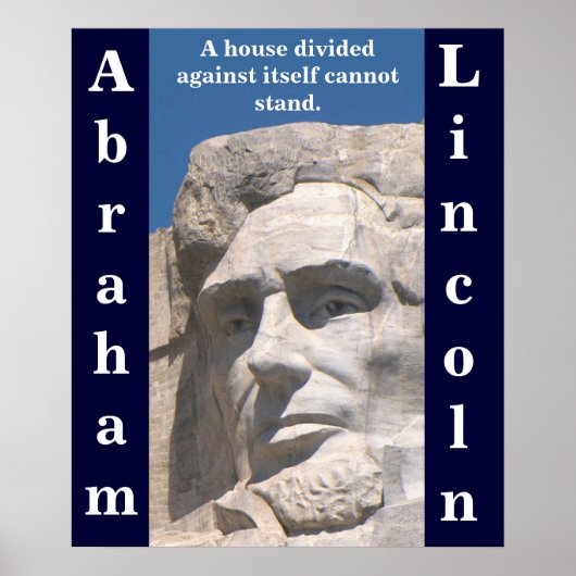 Abraham Lincoln House Divided Poster (Voorkant)
