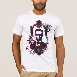 Abraham Lincoln in 3D-bril T-shirt