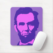 Abraham Lincoln in de Pop Art Pink & Paars Muismat (Met muis)
