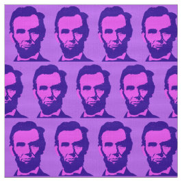 Abraham Lincoln in de Pop Art Pink & Paars Stof