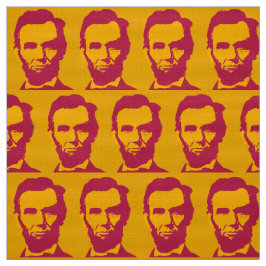 Abraham Lincoln in de Pop Kunst Oranje en rood Stof