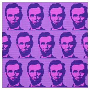 Abraham Lincoln in roze en Paars Stof