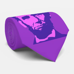 Abraham Lincoln in roze en Paars Stropdas